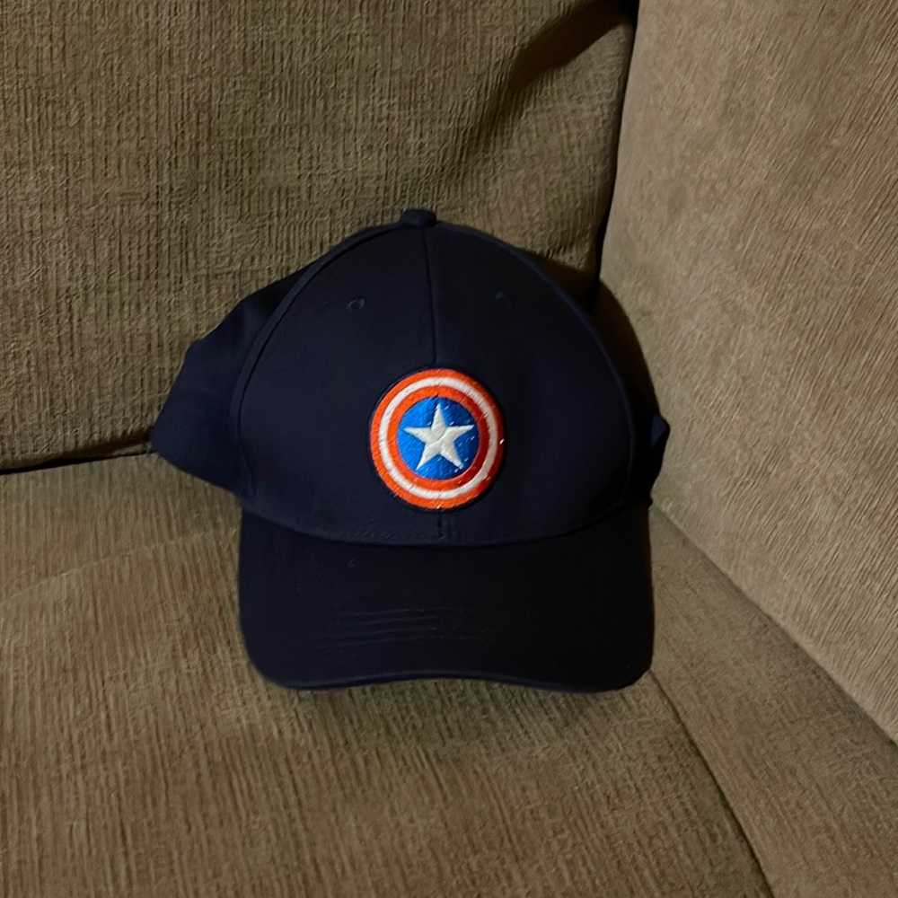 Marvel Captain America cap with navy blue and red lights